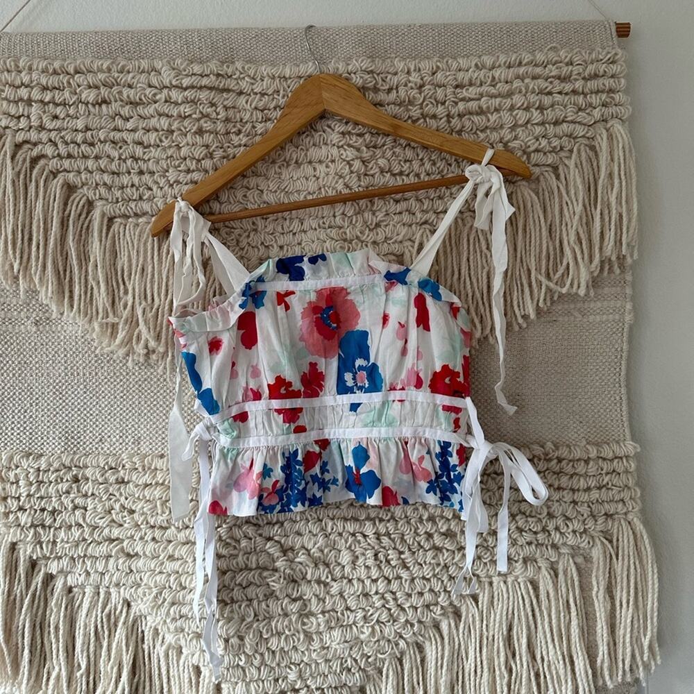 Peter Som Poppy Floral Smocked Top